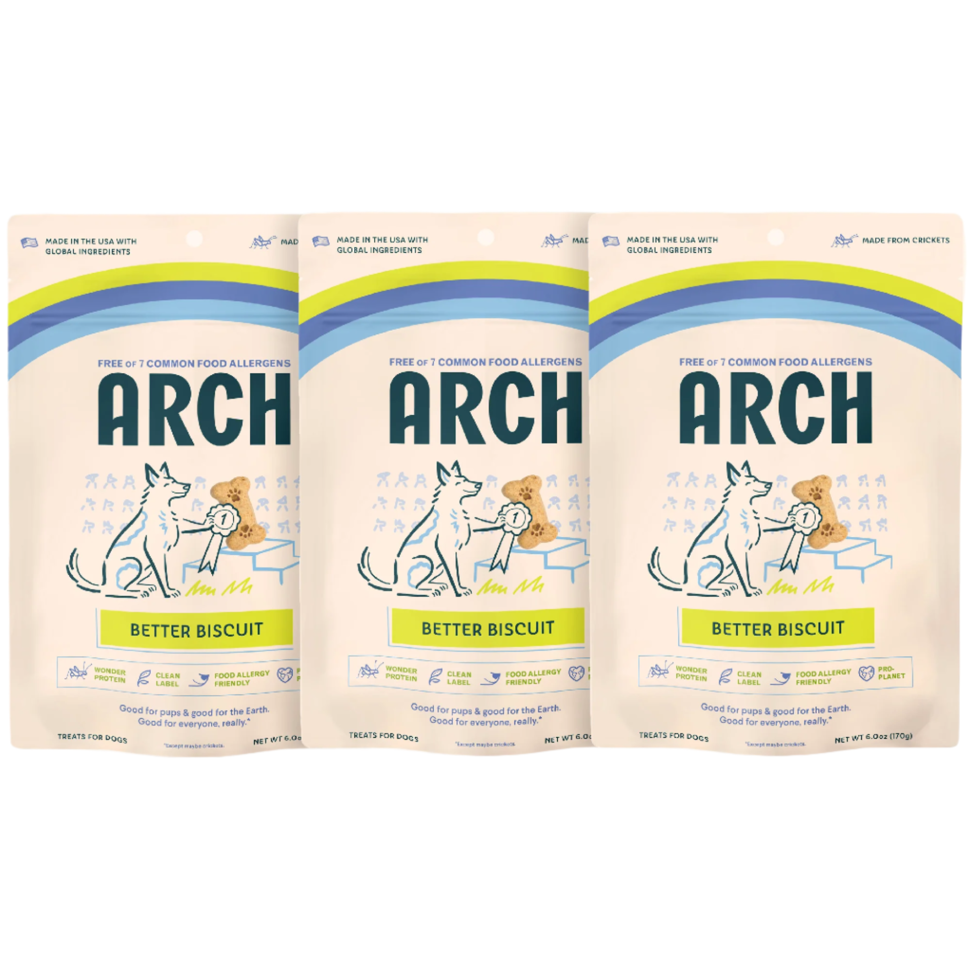Arch Organic & Sustainable Dog Treats – 3 Pack, Eco-Friendly, Natural Ingredients