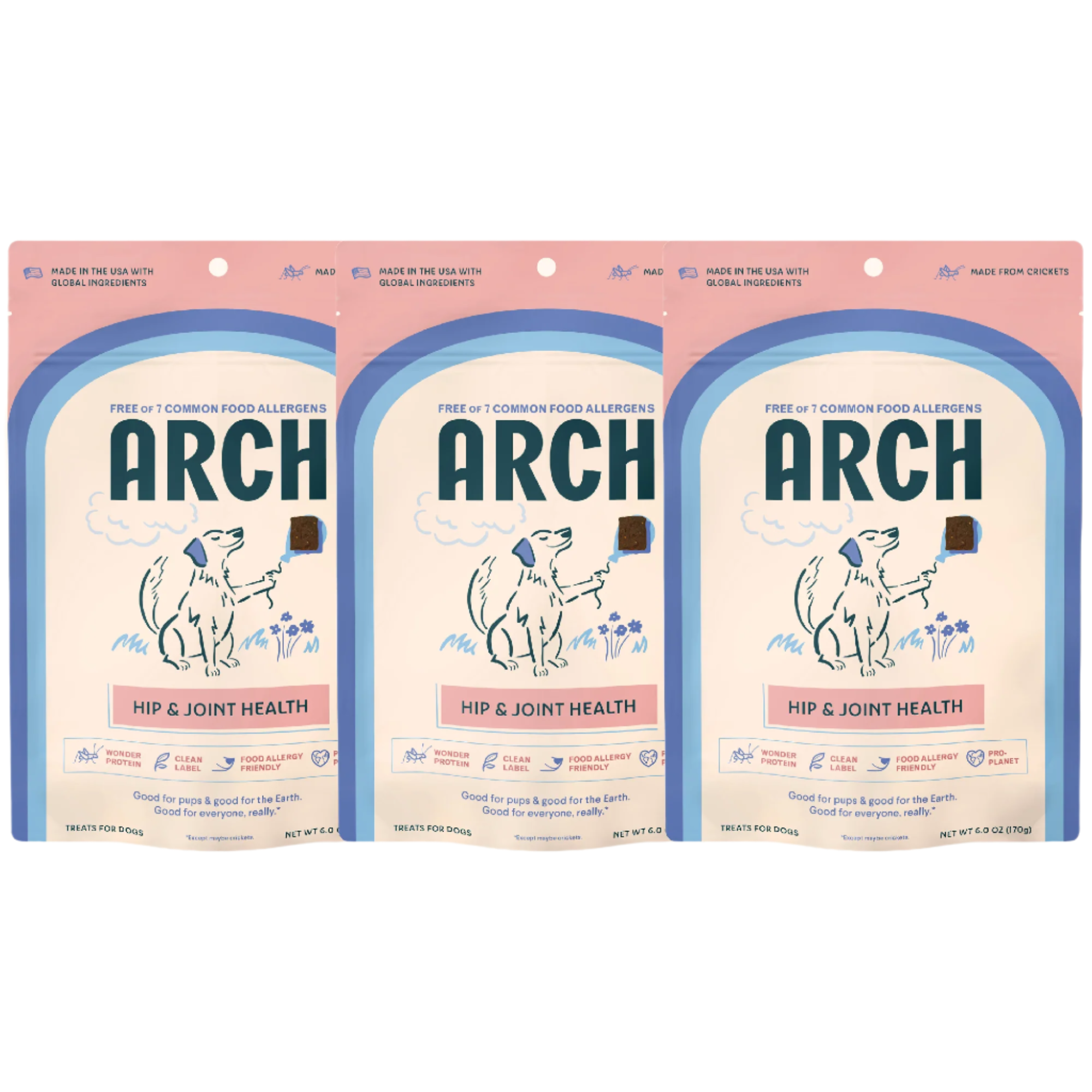 Arch Organic & Sustainable Dog Treats – 3 Pack, Eco-Friendly, Natural Ingredients