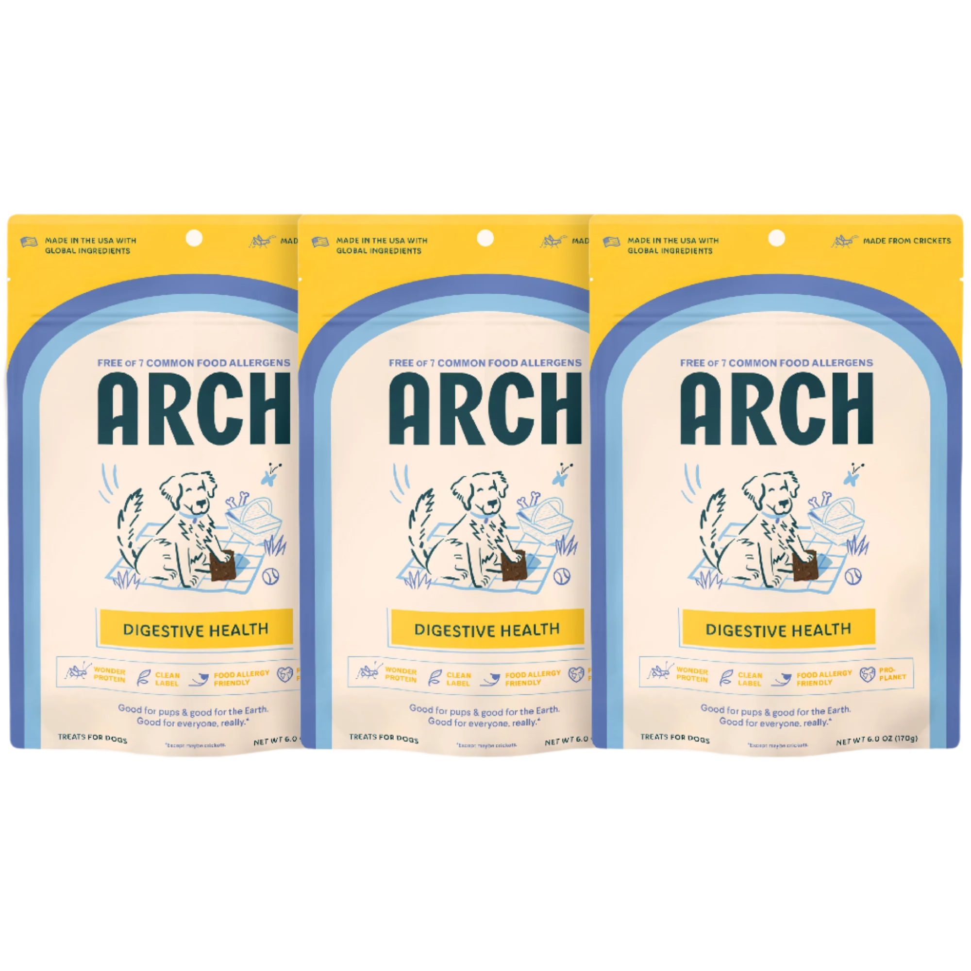 Arch Organic & Sustainable Dog Treats – 3 Pack, Eco-Friendly, Natural Ingredients