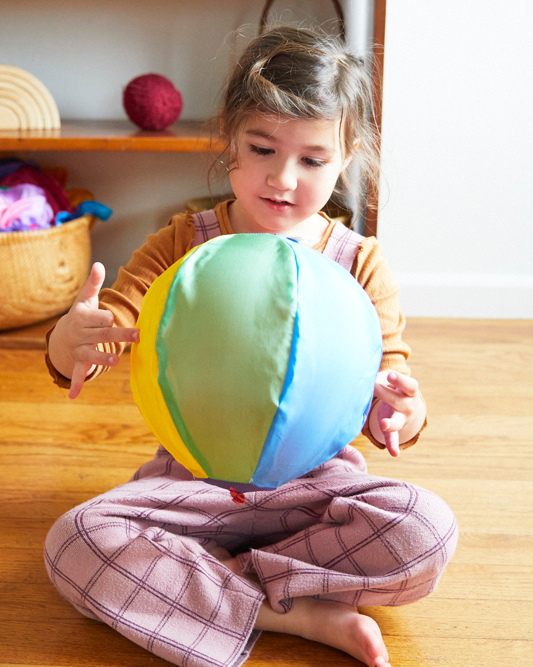 Rainbow Silk Balloon Ball Cover for Indoor & Outdoor Play