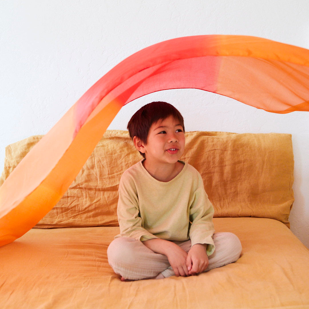 Giant Fire Silk Playsilk for Forts and Creative Play