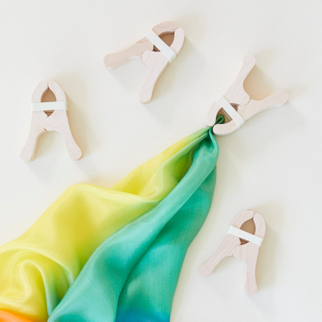 Wooden Playclips – Set of 4 for Forts & Silk Play