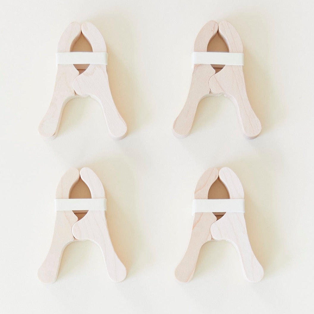 Wooden Playclips – Set of 4 for Forts & Silk Play