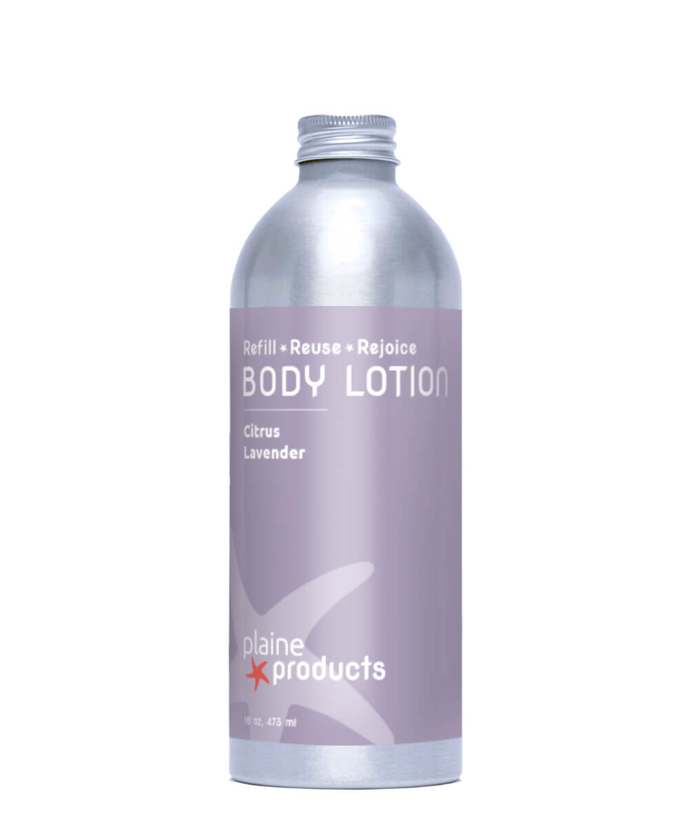 Refillable Body Lotion 16oz and 2.5oz Sizes