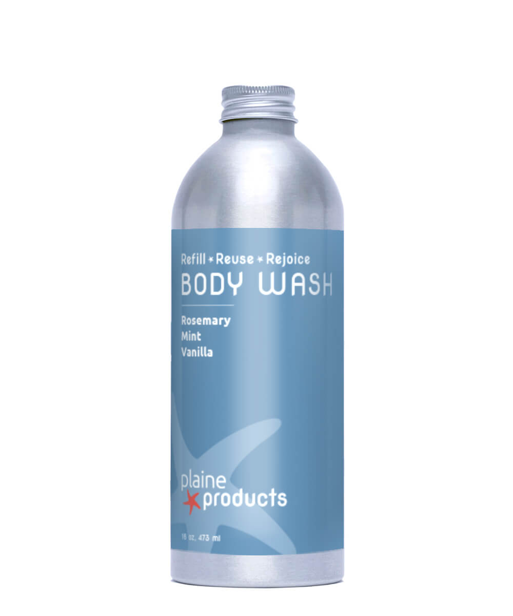 Refillable Natural Body Wash 16oz and 2.5oz Sizes
