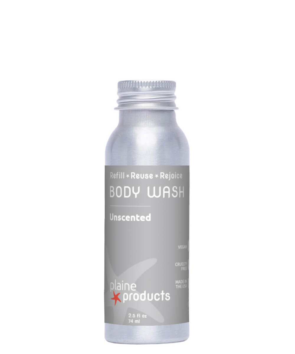 Refillable Natural Body Wash 16oz and 2.5oz Sizes