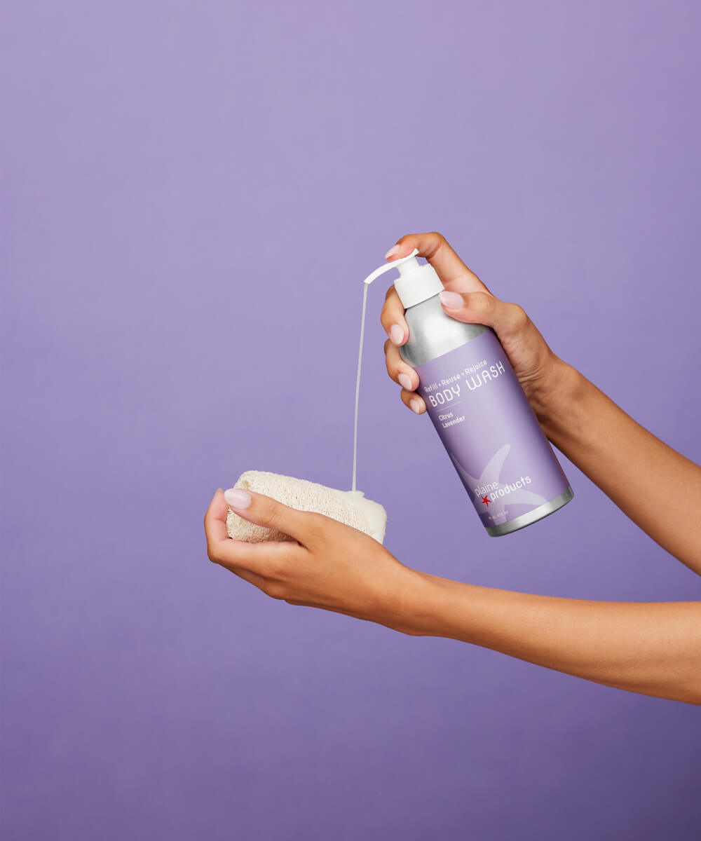Refillable Natural Body Wash 16oz and 2.5oz Sizes