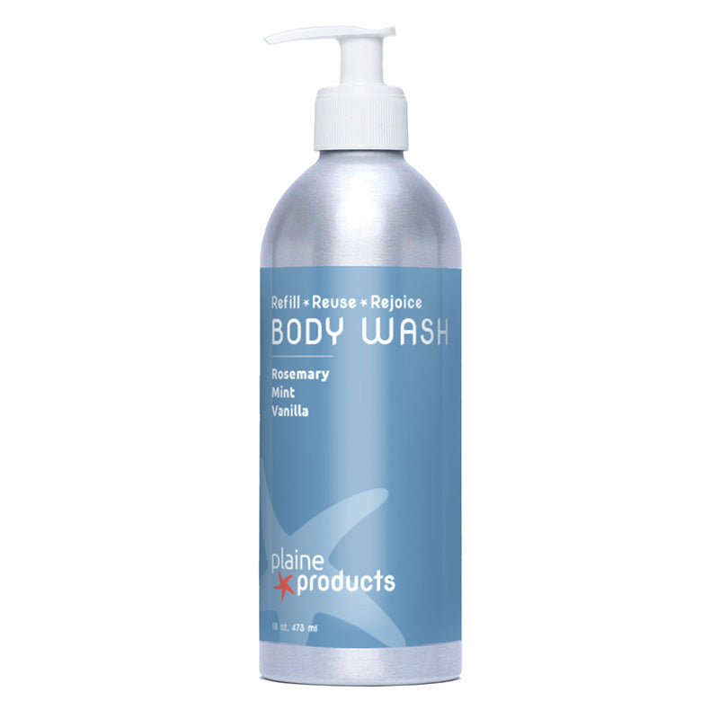 Refillable Natural Body Wash 16oz and 2.5oz Sizes
