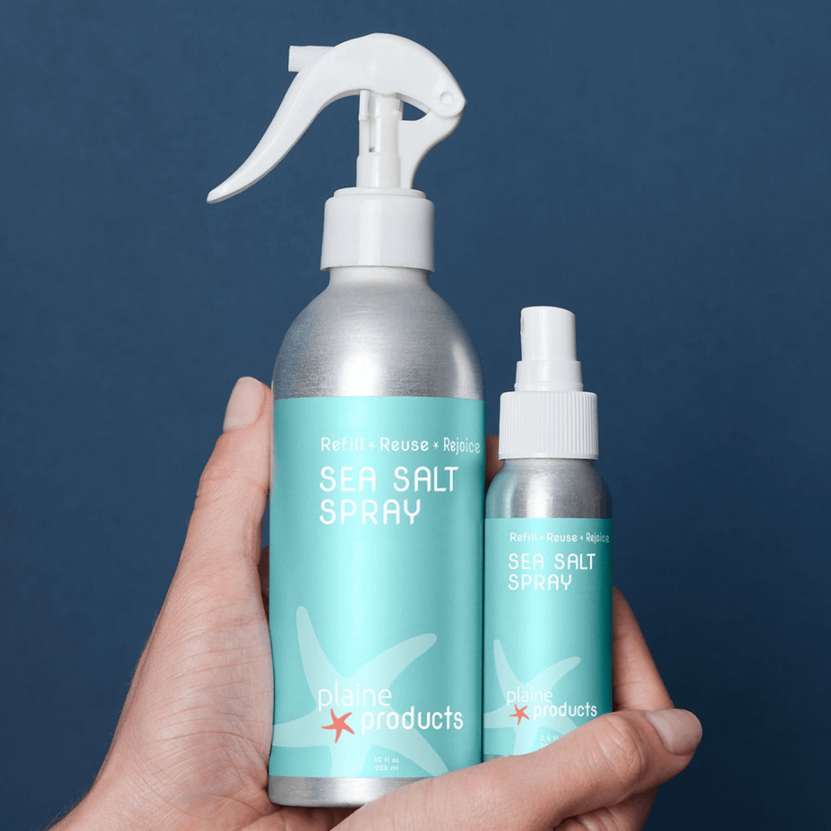 Refillable Sea Salt Spray 10oz and 2.5oz Sizes