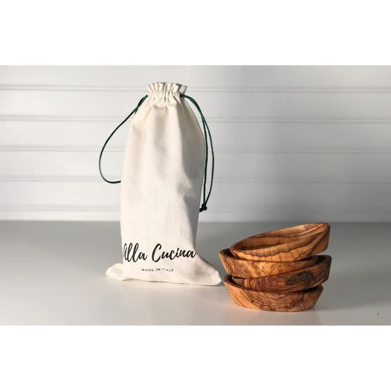 Italian Olivewood Aperitivo Bowls 4pk
