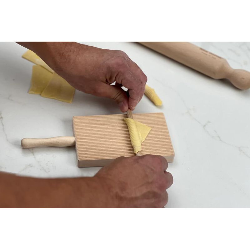 Italian Garganelli Board with Rolling Pin
