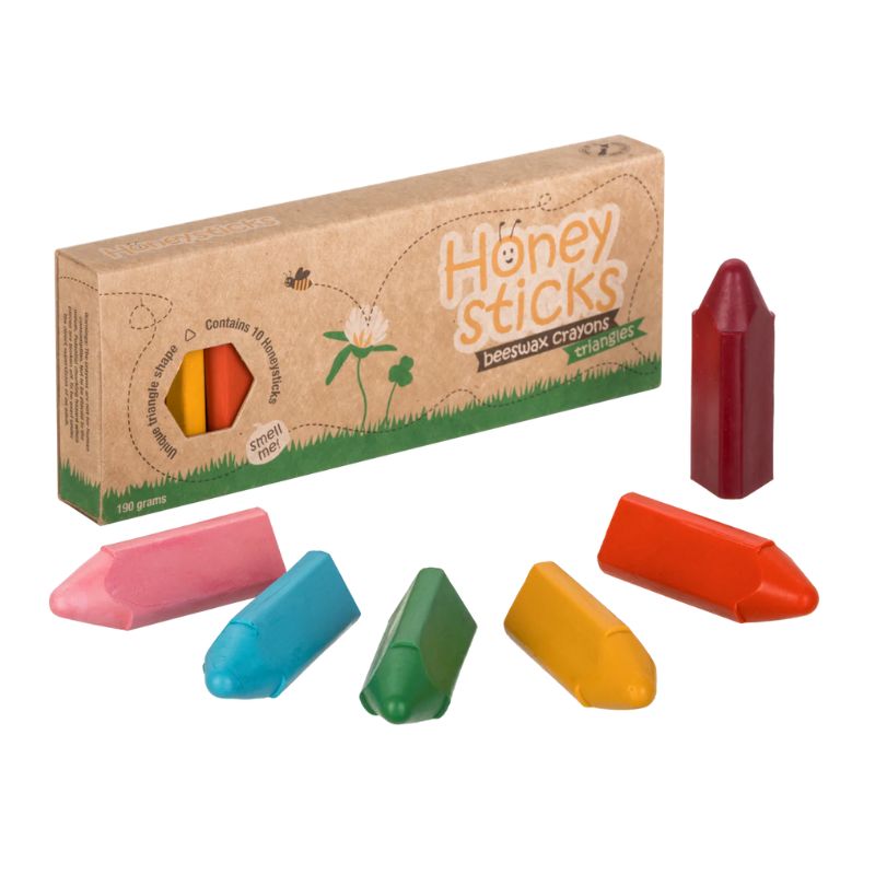 Honeysticks Triangles Beeswax Crayons 10pk
