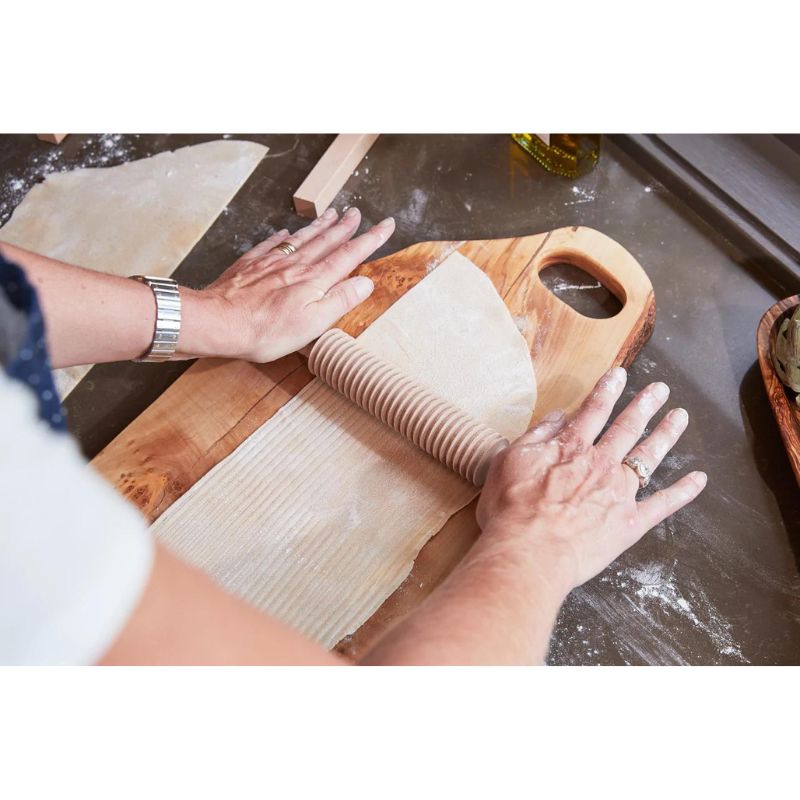 Italian Beechwood Pasta Cutter Rolling Pin Set