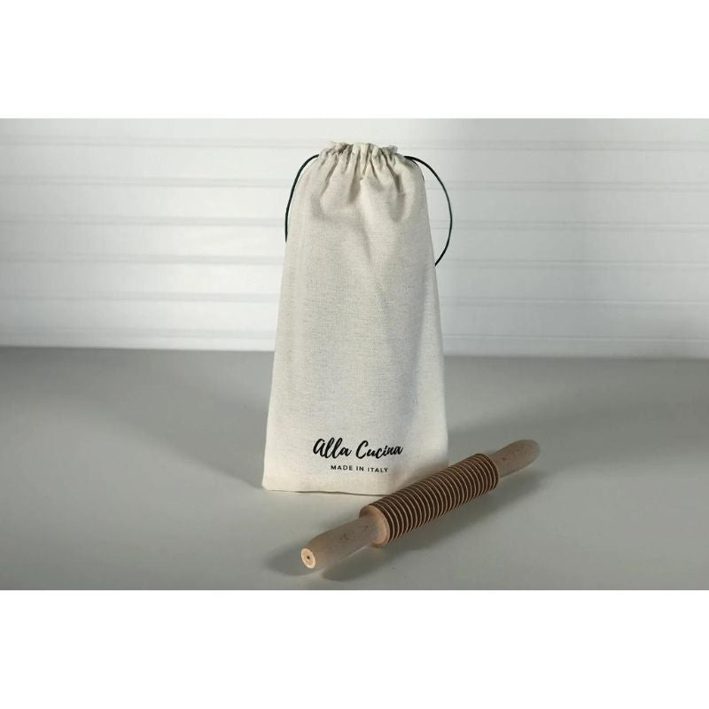 Italian Beechwood Pasta Cutter Rolling Pin Set