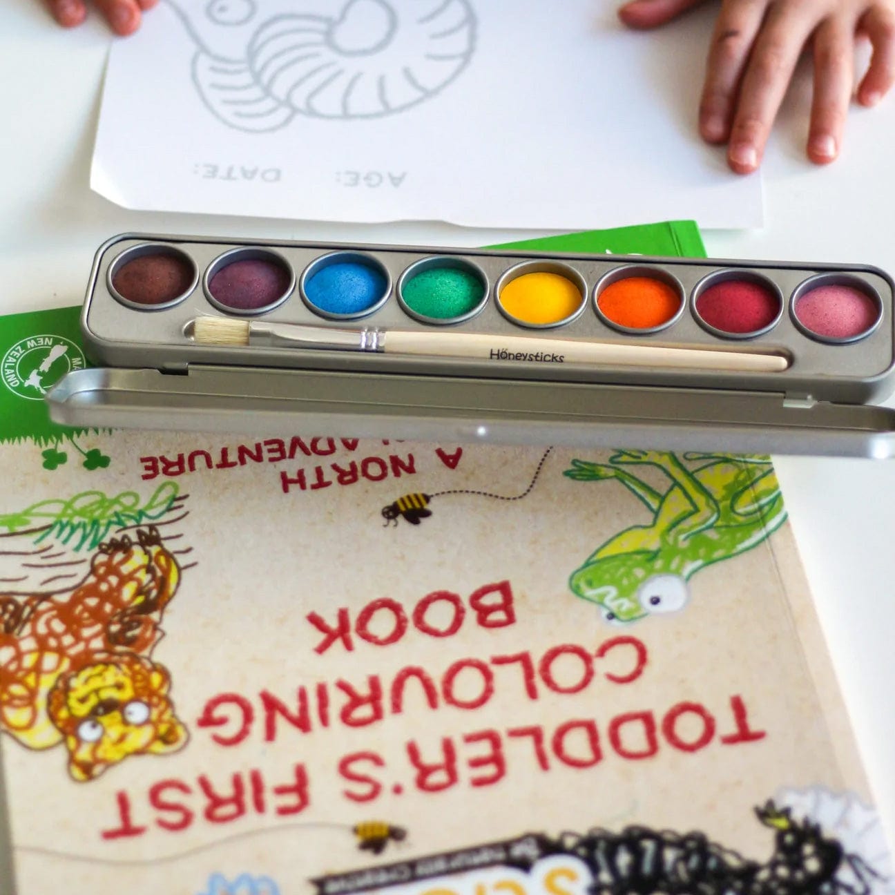 Honeysticks Endangered Animals Coloring Book - 100% Recycled Paper, Biodegradable