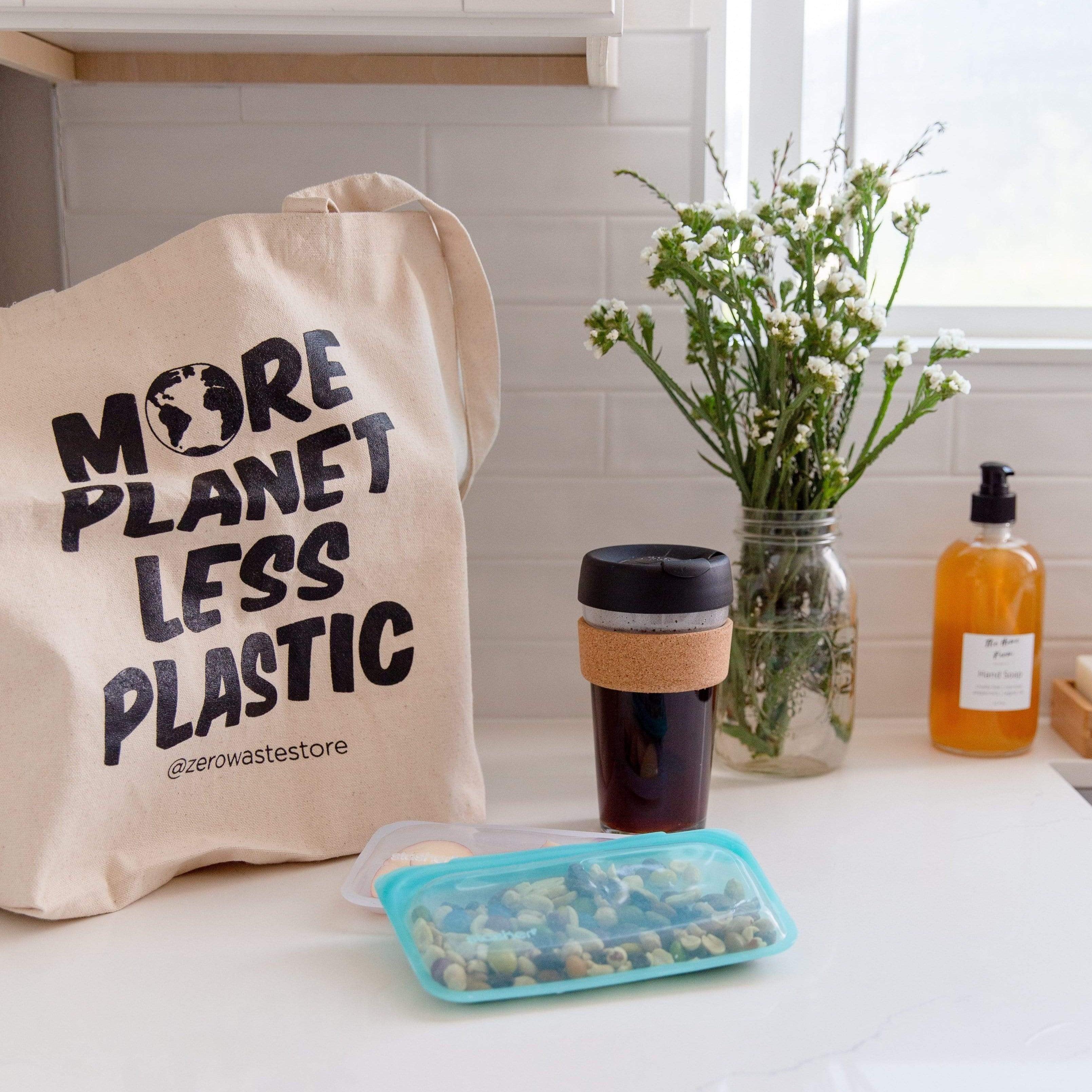 Zero Waste Store More Planet Less Plastic Organic Tote Bag